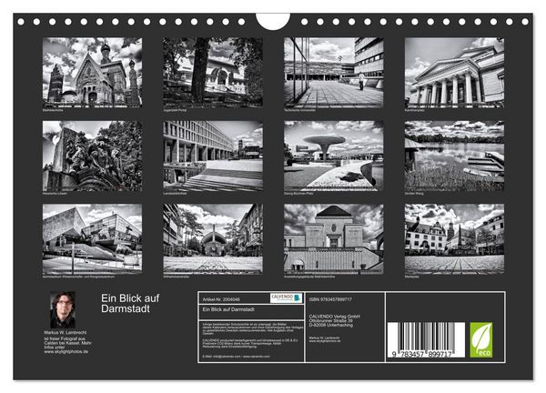 Produktbild: Ein Blick auf Darmstadt (Wandkalender 2026 DIN A4 quer), CALVENDO Monatskalender