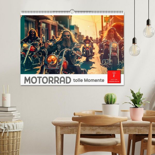 Produktbild: Motorrad tolle Momente (Wandkalender 2026 DIN A2 quer), CALVENDO Monatskalender