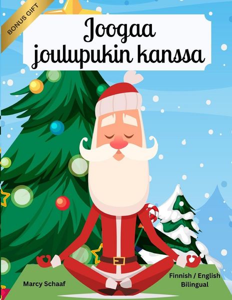 Produktbild: Joogaa joulupukin kanssa (Finnish / English Bilingual) Yoga with Santa