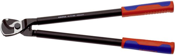 Produktbild: Knipex 95 12 500 Kabelschere Geeignet f&uuml;r (Abisoliertechnik) Alu- und Kupferkabel, ein- und mehrdr&auml;htig 27 mm 150 mm&sup2; 5