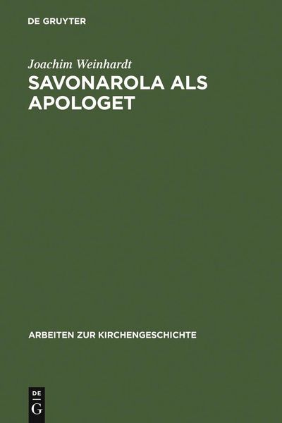 Produktbild: Savonarola als Apologet
