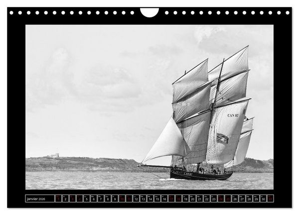 Produktbild: Voiles anciennes (Calendrier mural 2026 DIN A4 vertical), CALVENDO calendrier mensuel