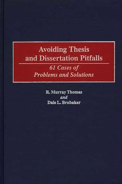 Produktbild: Avoiding Thesis and Dissertation Pitfalls