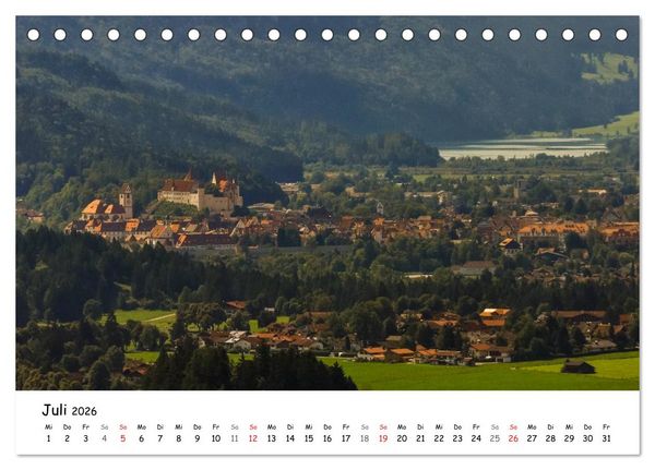 Produktbild: Unterwegs im Allg&auml;u (Tischkalender 2026 DIN A5 quer), CALVENDO Monatskalender