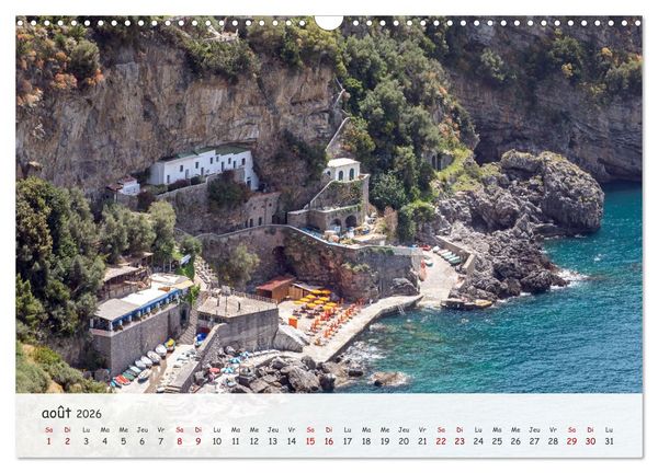 Produktbild: C&ocirc;te amalfitaine - Villes romantiques et paysages magiques (Calendrier mural 2026 DIN A3 vertical), CALVENDO calendrier mensuel
