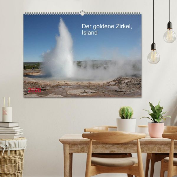 Produktbild: Der goldene Zirkel, Island (Wandkalender 2026 DIN A2 quer), CALVENDO Monatskalender