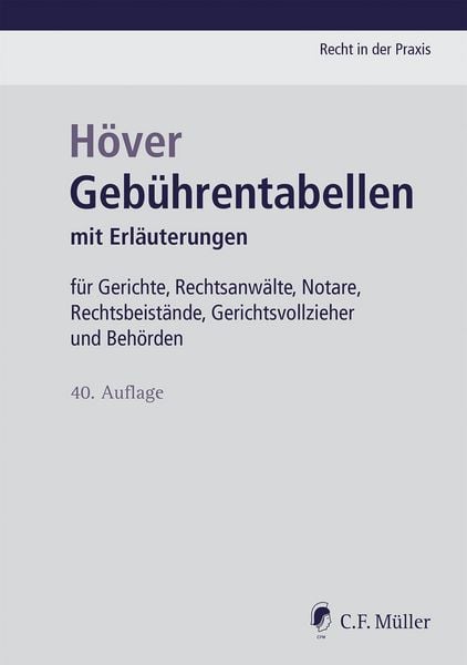 Produktbild: Geb&uuml;hrentabellen