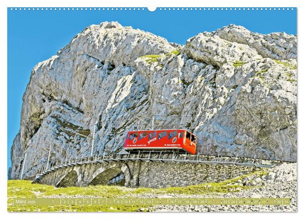 Produktbild: Im Zug durch Schweizer Berge (hochwertiger Premium Wandkalender 2026 DIN A2 quer), Kunstdruck in Hochglanz
