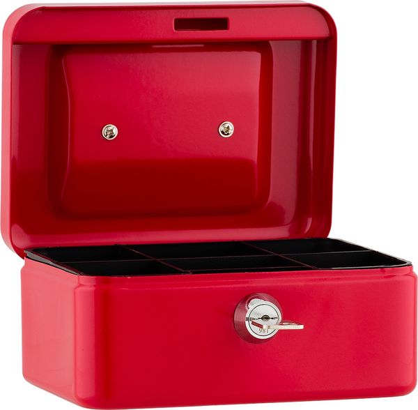 Produktbild: SAX Geldkassette 15,2 x 11,5 x 8 cm, rot