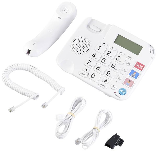 Produktbild: Renkforce RF-DP-400 Schnurgebundenes Seniorentelefon Freisprechen LC-Display Wei&szlig;