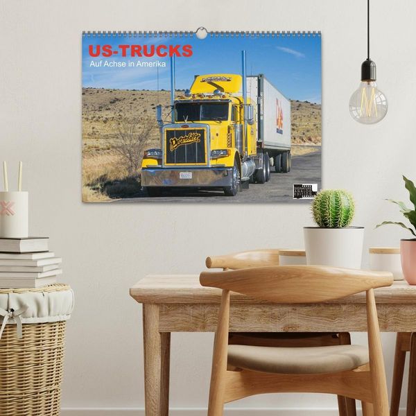 Produktbild: US-Trucks - Auf Achse in Amerika (Wandkalender 2027 DIN A3 quer), CALVENDO Monatskalender