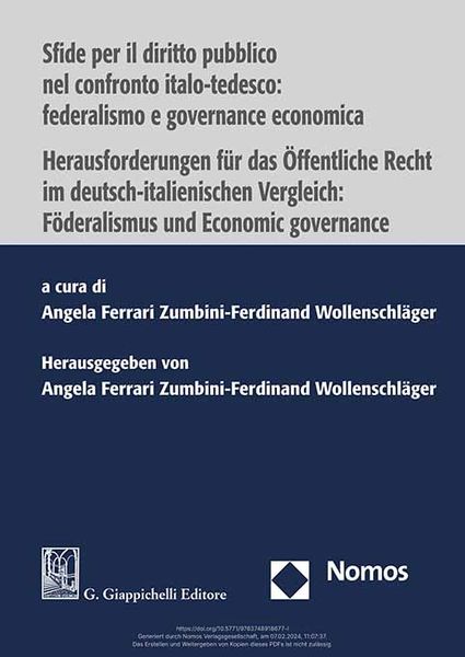 Produktbild: Sfide per il diritto pubblico nel confronto italo-tedesco: federalismo e governa