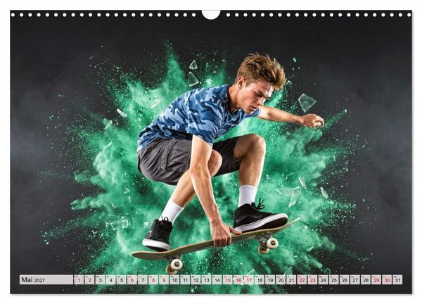 Produktbild: Dimensionen des Skateboarding (Wandkalender 2027 DIN A3 quer), CALVENDO Monatskalender