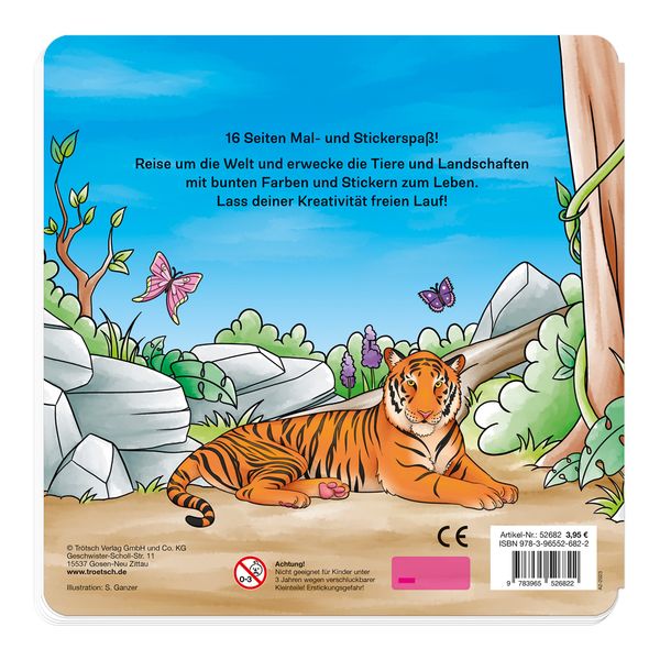 Produktbild: Tr&ouml;tsch Malbuch Stickermalbuch Tiere