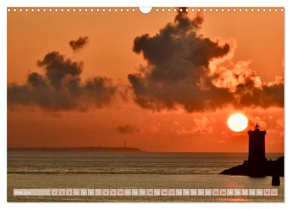 Produktbild: Couchers de soleil sur Kermorvan (Calendrier mural 2026 DIN A3 vertical), CALVENDO calendrier mensuel