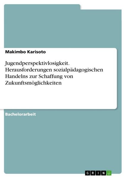 Produktbild: Jugendperspektivlosigkeit. Herausforderungen sozialp&auml;dagogischen Handelns zur Schaffung von Zukunftsm&ouml;glichkeiten