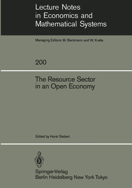 Produktbild: The Resource Sector in an Open Economy