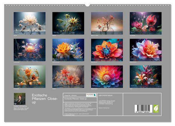 Produktbild: Exotische Pflanzen Close-up (hochwertiger Premium Wandkalender 2026 DIN A2 quer), Kunstdruck in Hochglanz
