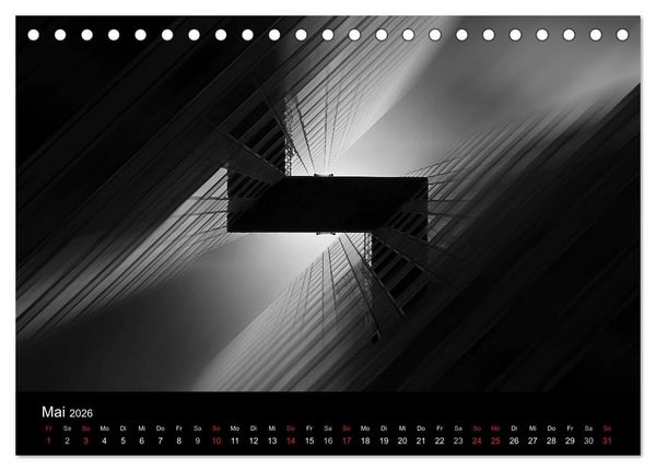 Produktbild: Black-Schwarz-Noir 2026 (Tischkalender 2026 DIN A5 quer), CALVENDO Monatskalender