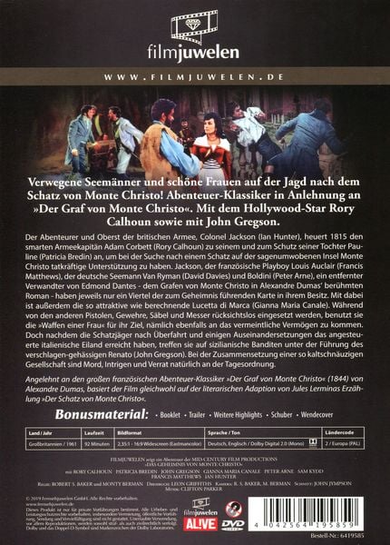 Produktbild: Das Geheimnis von Monte Christo (Filmjuwelen)