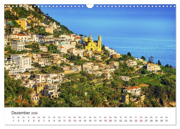 Produktbild: Amalfi K&uuml;ste - Italiens wundersch&ouml;ner K&uuml;stenabschnitt. (Wandkalender 2026 DIN A3 quer), CALVENDO Monatskalender