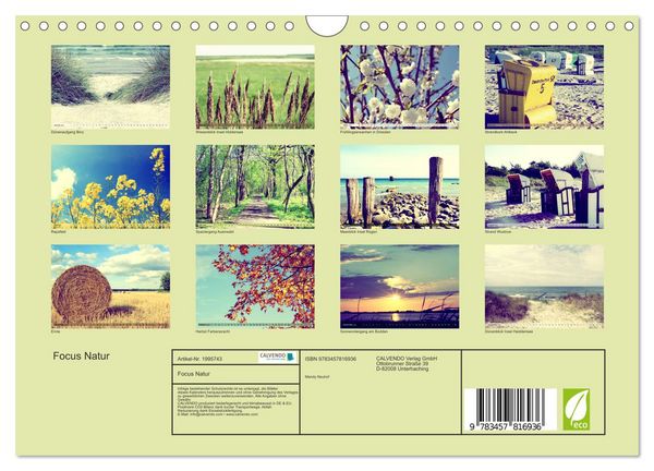 Produktbild: Focus Natur (Wandkalender 2026 DIN A4 quer), CALVENDO Monatskalender