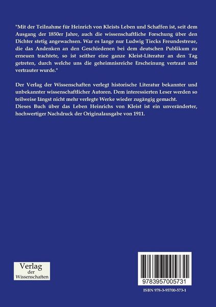 Produktbild: Das Leben Heinrichs von Kleist
