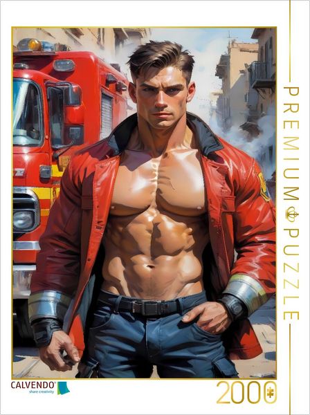 CALVENDO Puzzle Der Feuerwehrmann | 2000 Teile Lege-Größe 90x67cm Foto-Puzzle für glückliche Stunden