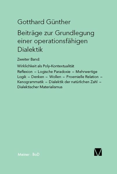 Produktbild: Beitr&auml;ge zur Grundlegung einer operationsf&auml;higen Dialektik (II)