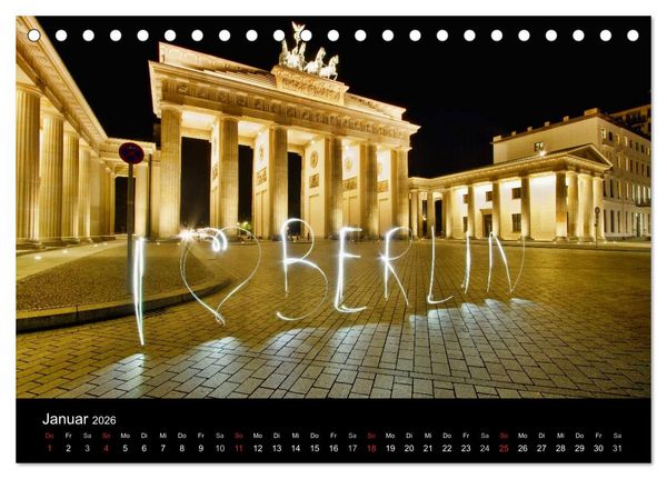 Produktbild: Berliner Stadtansichten (Tischkalender 2026 DIN A5 quer), CALVENDO Monatskalender