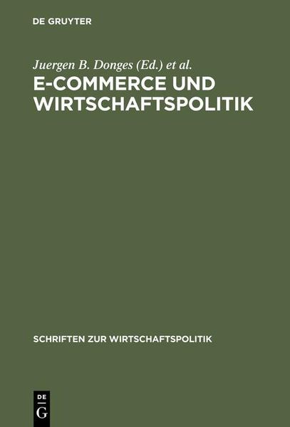 Produktbild: E-Commerce und Wirtschaftspolitik