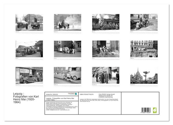 Produktbild: Leipzig : Fotografien von Karl Heinz Mai (1920-1964) (Wandkalender 2026 DIN A2 quer), CALVENDO Monatskalender