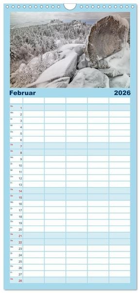 Produktbild: Familienplaner 2026 - Sagenumwobener Harz mit 5 Spalten (Wandkalender, 21 x 45 cm) CALVENDO