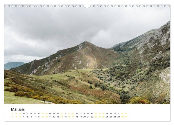 Produktbild: Asturien - Von der K&uuml;ste bis zu den Gipfeln Europas (Wandkalender 2026 DIN A3 quer), CALVENDO Monatskalender