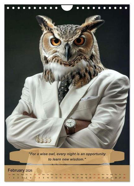 Produktbild: Funny manager wisdom from animals (Wall Calendar 2026 DIN A4 portrait), CALVENDO 12 Month Wall Calendar