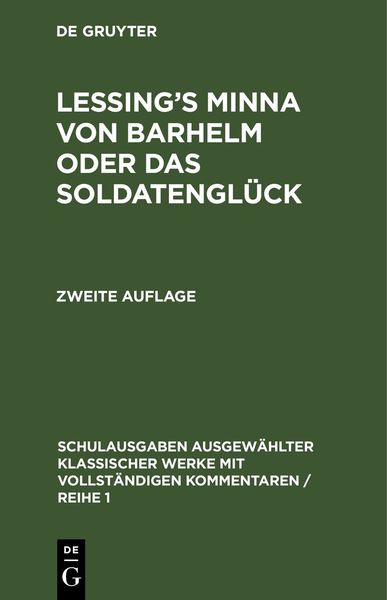 Produktbild: Lessing&rsquo;s Minna von Barhelm oder das Soldatengl&uuml;ck