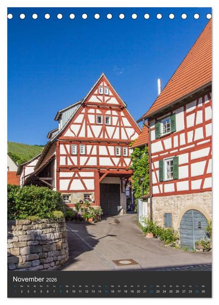 Produktbild: Str&uuml;mpfelbach - Fachwerkh&auml;user (Tischkalender 2026 DIN A5 hoch), CALVENDO Monatskalender
