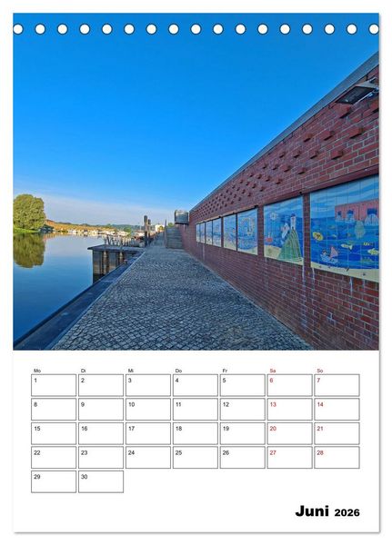 Produktbild: Boizenburg am Elberadweg (Tischkalender 2026 DIN A5 hoch), CALVENDO Monatskalender