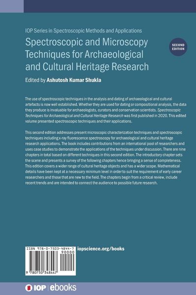 Produktbild: Spectroscopic and Microscopy Techniques for Archaeological and Cultural Heritage Research (Second Edition)