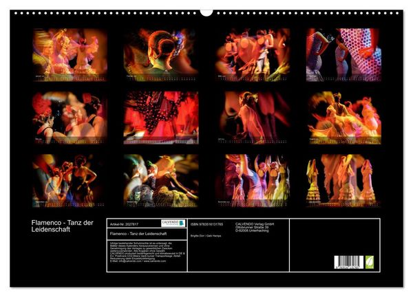 Produktbild: Flamenco - Tanz der Leidenschaft (Wandkalender 2026 DIN A2 quer), CALVENDO Monatskalender