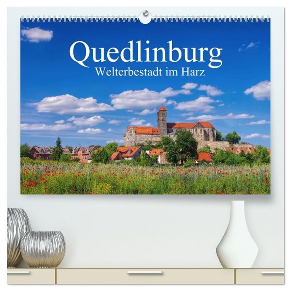 Produktbild: Quedlinburg - Welterbestadt im Harz (hochwertiger Premium Wandkalender 2026 DIN A2 quer), Kunstdruck in Hochglanz