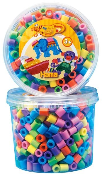 Hama Maxi Perlen Dose pastellton 600 Stück