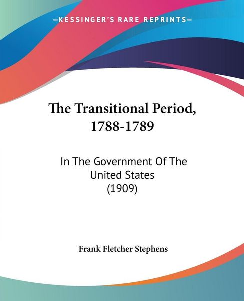 Produktbild: The Transitional Period, 1788-1789