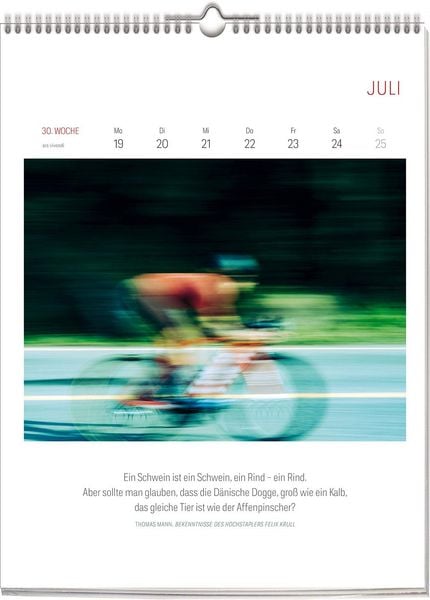 Produktbild: Literarischer Fahrrad Kalender 2027