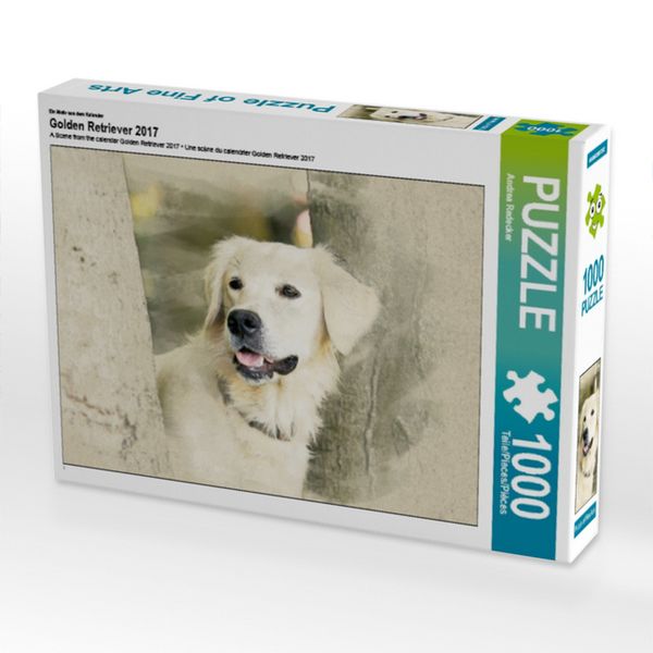 Produktbild: CALVENDO Puzzle Ein Motiv aus dem Kalender Golden Retriever 2017 | 1000 Teile Lege-Gr&ouml;&szlig;e 64x48cm Foto-Puzzle f&uuml;r gl&uuml;ckliche Stunden
