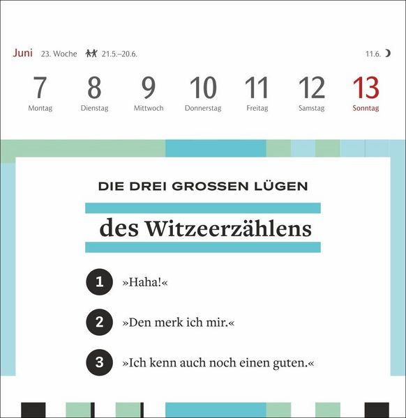Produktbild: Die drei gro&szlig;en L&uuml;gen Premium-Postkartenkalender 2027 - 53 Postkarten mit am&uuml;santen Alltagsl&uuml;gen