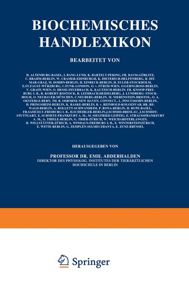 Produktbild: Biochemisches Handlexikon