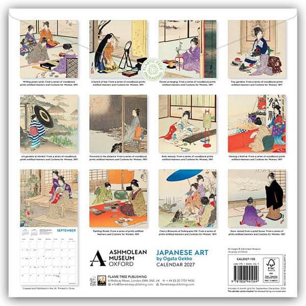 Produktbild: Japanese Art by Ogata Gekko &ndash; Japanische Kunst 2027 &ndash; Original Flame Tree Publishing-Kalender [Kalender]