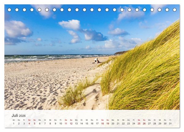 Produktbild: Nat&uuml;rliches R&uuml;gen und Hiddensee (Tischkalender 2026 DIN A5 quer), CALVENDO Monatskalender