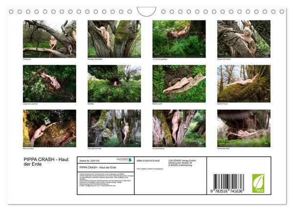 Produktbild: PIPPA CRASH - Haut der Erde (Wandkalender 2026 DIN A4 quer), CALVENDO Monatskalender